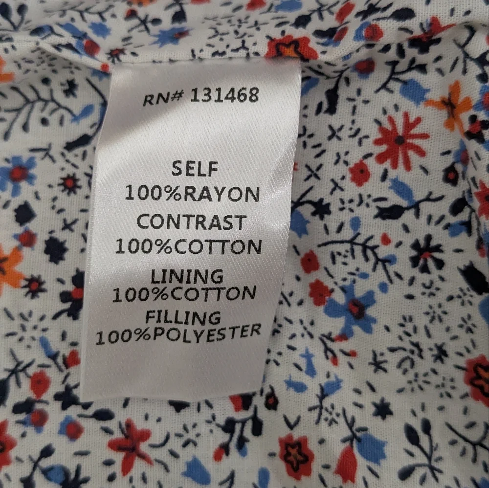 Avara Natasha Jacket Blue White Retro Inspired Cropped Snap Button Embroidery M - Picture 10 of 11